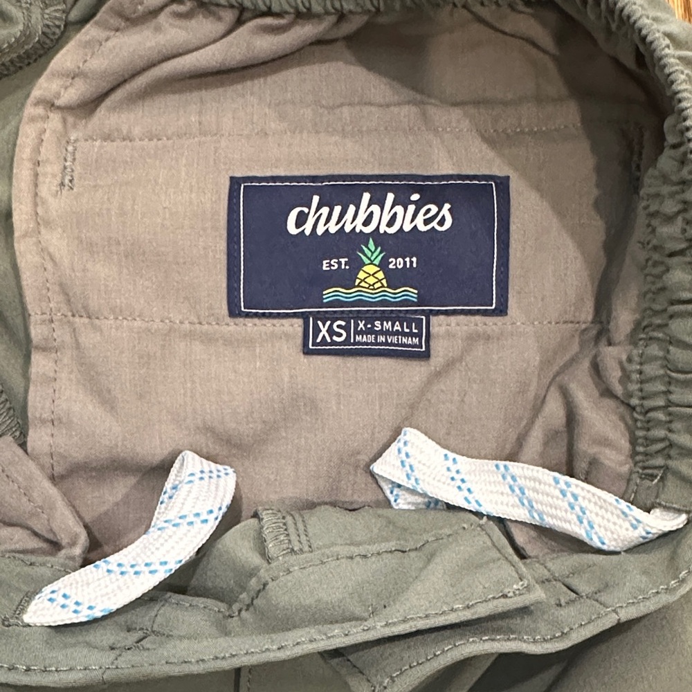 chubbies Men's Slate Green Pull-On Flat Front Shorts - Picture 3 of 6
